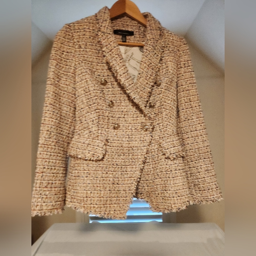 WHBM Tweed Multi Studio Blazer, NWOT, never worn.
